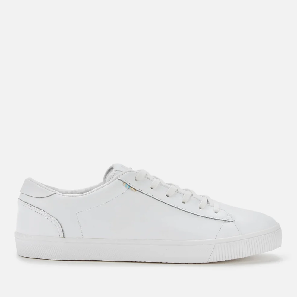 TOMS Men's Carlson Leather Trainers - White Image 1
