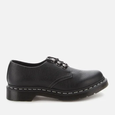 Dr. Martens Women's 1461 Pascal Hdw Virginia Leather 3-Eye Shoes - Black