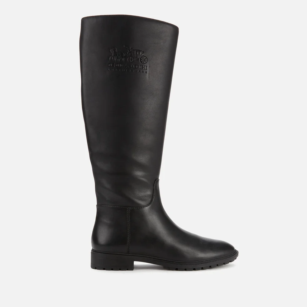 Coach Women's Fynn Leather Knee High Boots - Black Image 1