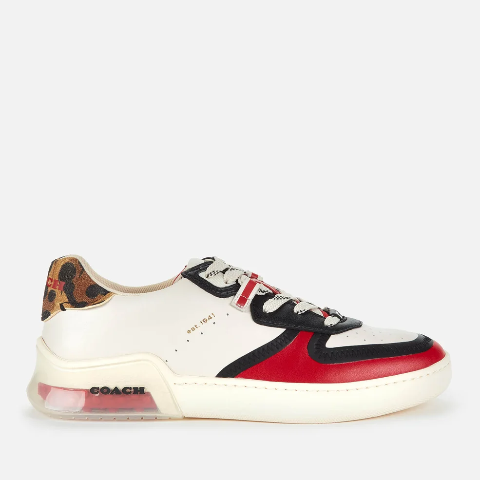 Coach Women's Citysole Court Trainers - Chalk/Electric Red Image 1