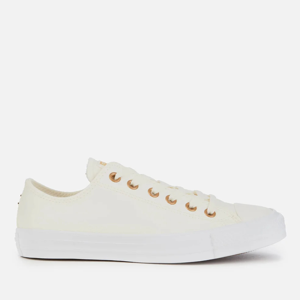 Converse Women's Chuck Taylor All Star Ox Trainers - Egret/Gold/White Image 1