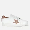 Dune Women's Edris S Leather Cupsole Trainers - White/Rose Gold - Image 1