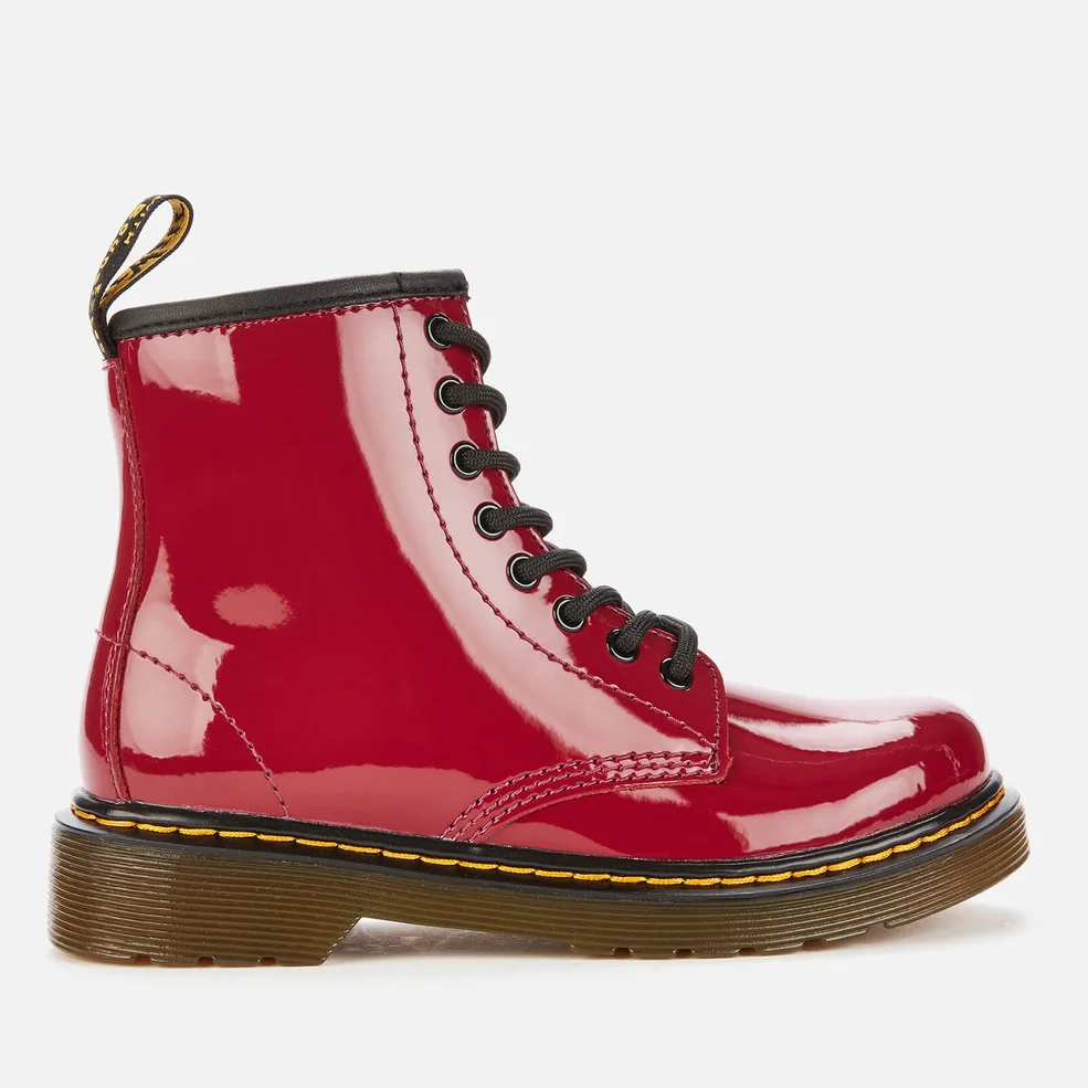 Dr. Martens Kids' 1460 Patent Lamper Lace-Up Boots - Dark Scooter Red Image 1