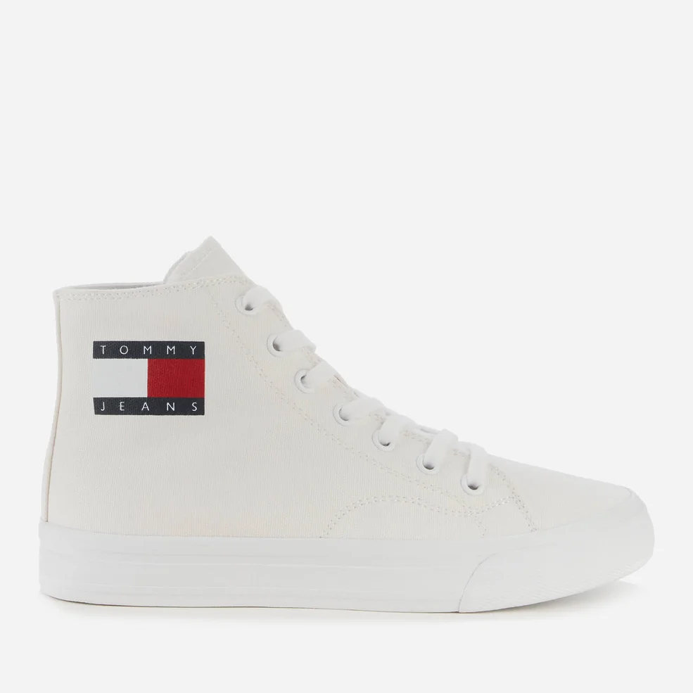 Tommy Jeans Women's Mid Cup Canvas Hi-Top Trainers - White Image 1