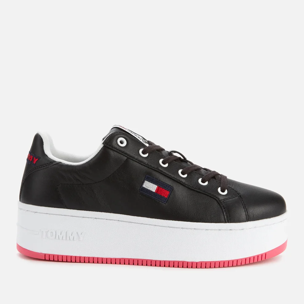 Tommy Jeans Women's Iconic Flatform Trainers - Black Image 1