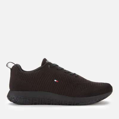 Tommy Hilfiger Men's Corporate Knit Rib Running Style Trainers - Black