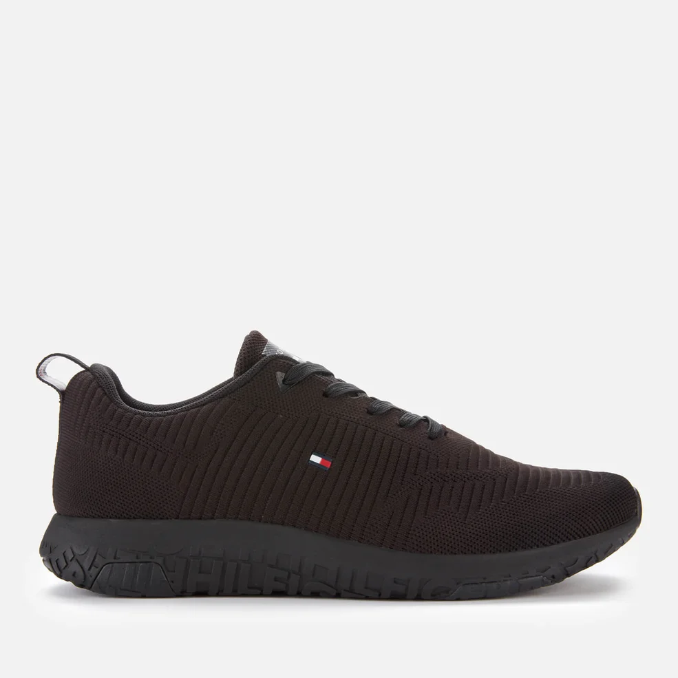 Tommy Hilfiger Men's Corporate Knit Rib Running Style Trainers - Black Image 1