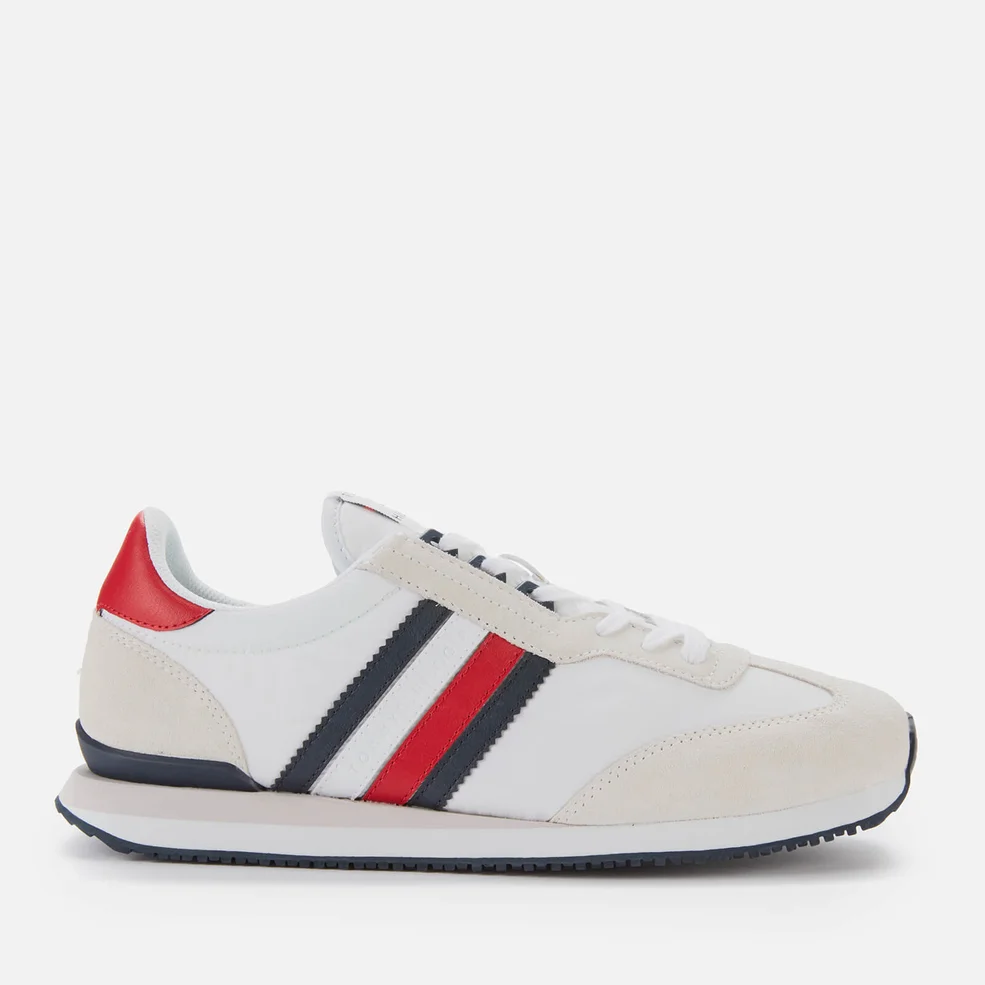 Tommy Hilfiger Men's Low Mix Running Style Trainers - Primary Red Image 1