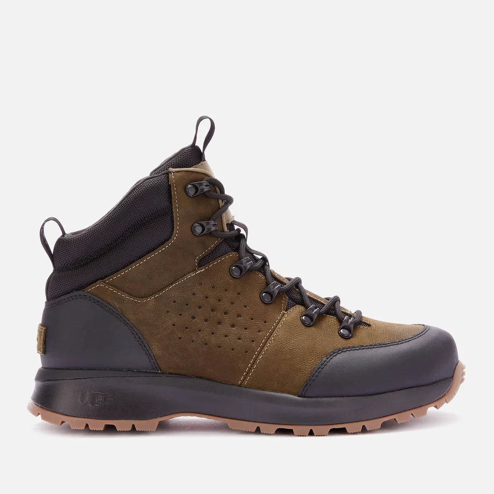 UGG Men's Emmett Waterproof Leather Hiking Style Boots - Moss Green Image 1
