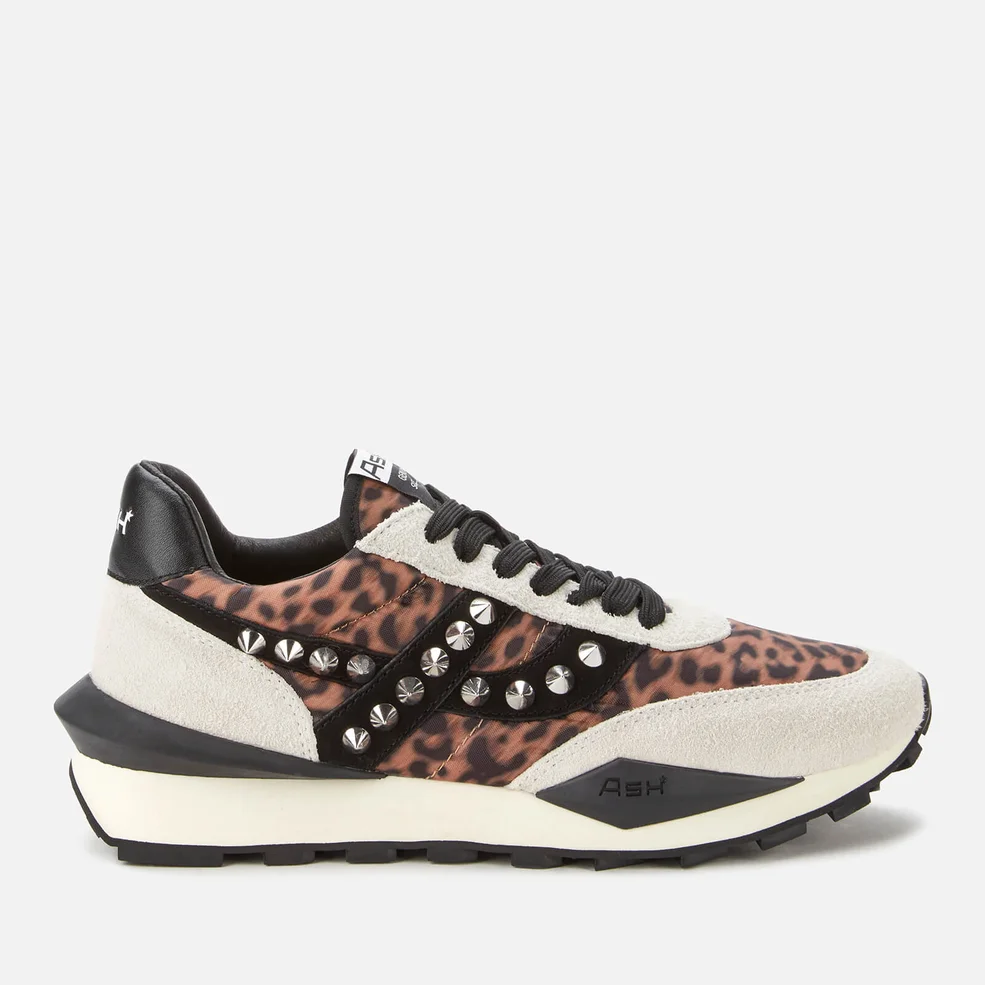 Ash Women's Spider Studs Sustainable Running Style Trainers - Off White/Beige/Black Image 1