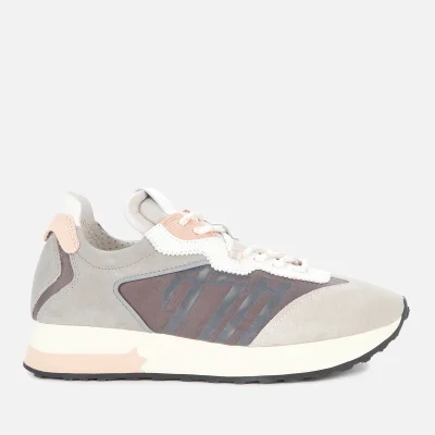 Ash Women's Tiger Suede/Nylon Running Style Trainers - Light Grey/White/Nude