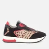 Ash Women's Tiger Suede/Nylon Running Style Trainers - Black/Red/Leopard - Image 1