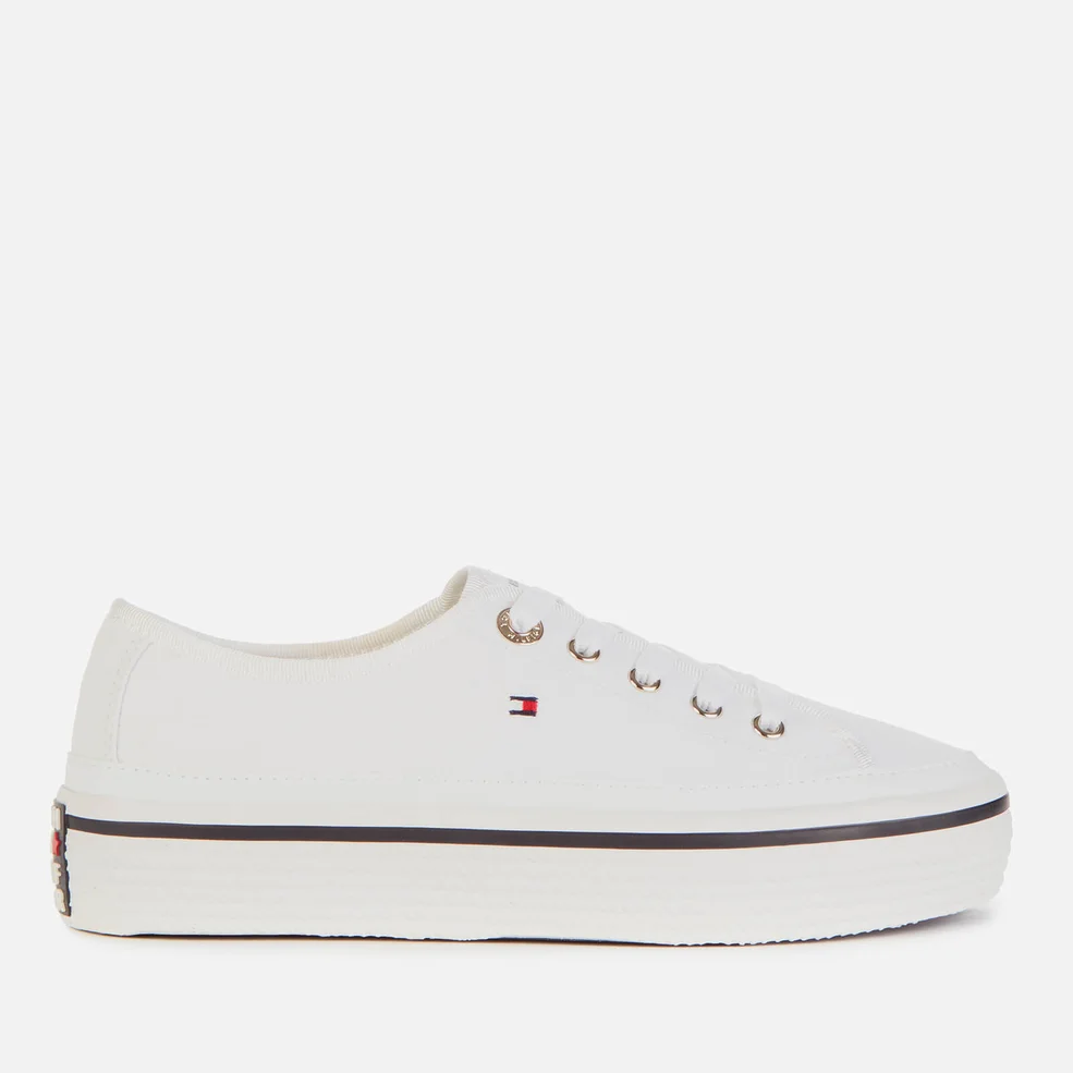 Tommy Hilfiger Women's Kelsey Corporate Flatform Trainers - White Image 1