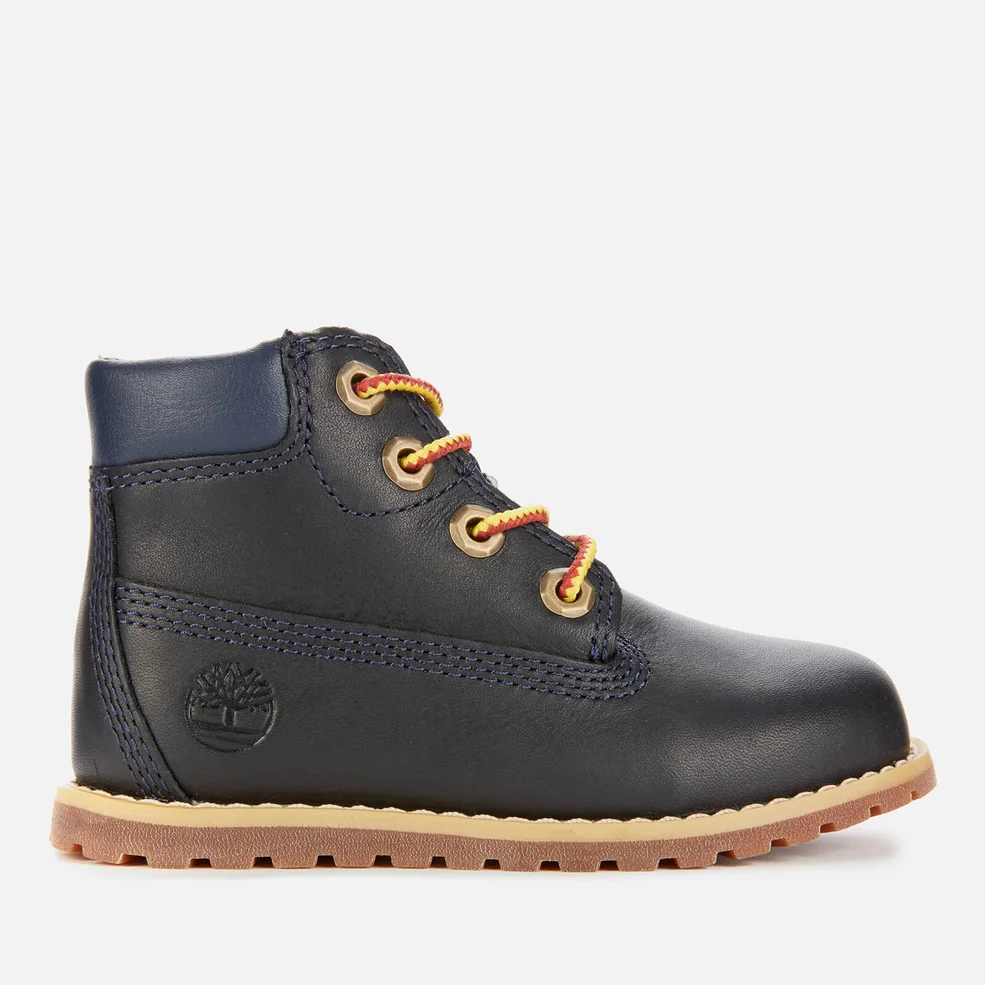 Timberland Toddlers' Pokey Pine Leather 6 Inch Boots - Navy Image 1