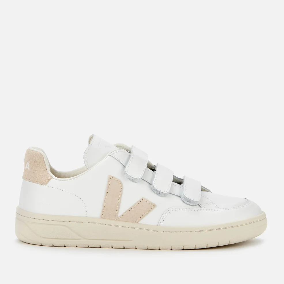 Veja Women's V-Lock Leather Trainers - Extra White/Sable Image 1