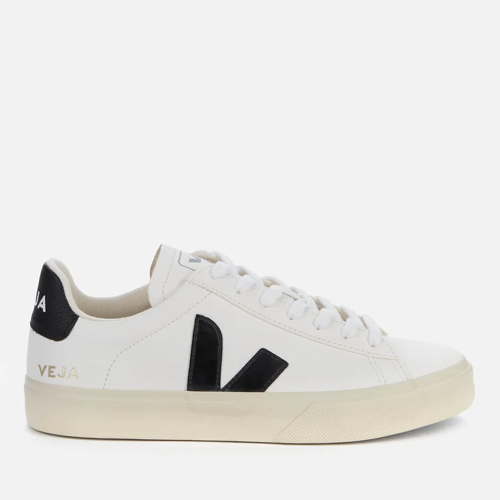 Veja Women's Campo Chrome Free Leather Trainers - Extra White/Black Image 1