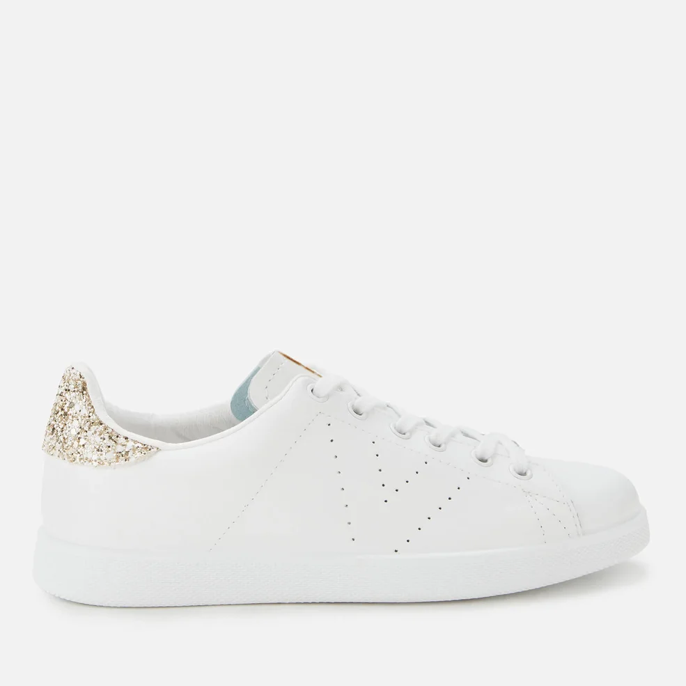 Victoria Women's Sustainable Leather Cupsole Trainers - Cava Image 1