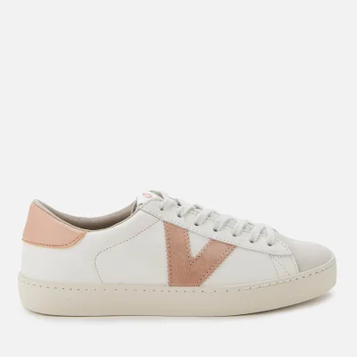 Victoria Women's Sustainable Leather Flatform Trainers - Cuarzo