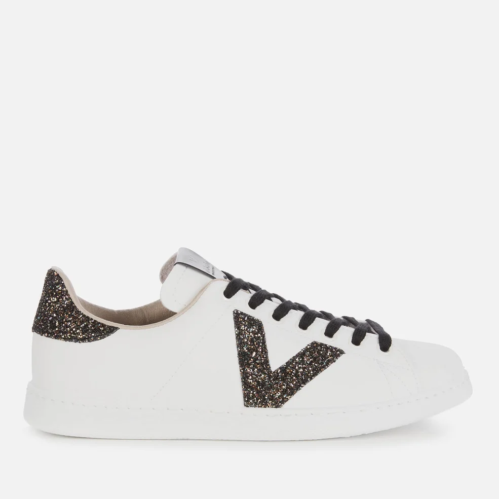Victoria Women's Sustainable Leather Tennis Trainers - Negro Image 1