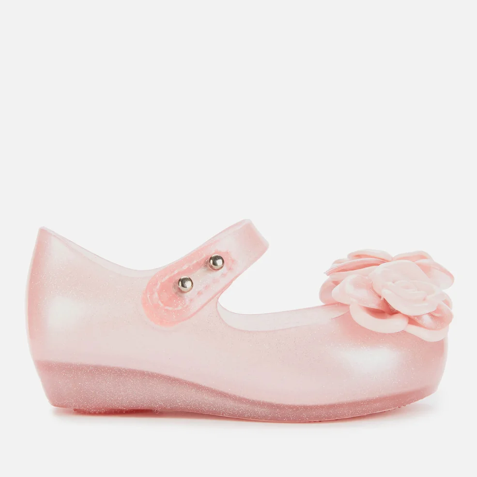 Mini Melissa Toddlers' Ultragirl Flower Ballet Flats - Pink Glitter Image 1