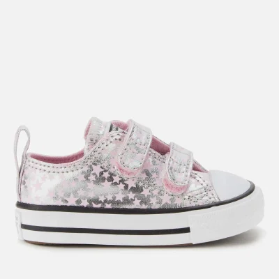 Converse Toddlers' Chuck Taylor All Star 2V Ox Trainers - Pink Glaze/Silver/White
