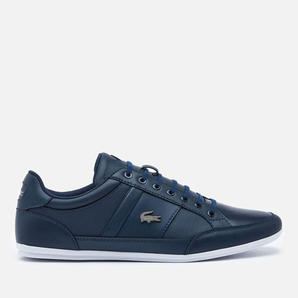 Lacoste Men's Chaymon Bl 1 Leather Low Profile Trainers - Navy/White Image 1