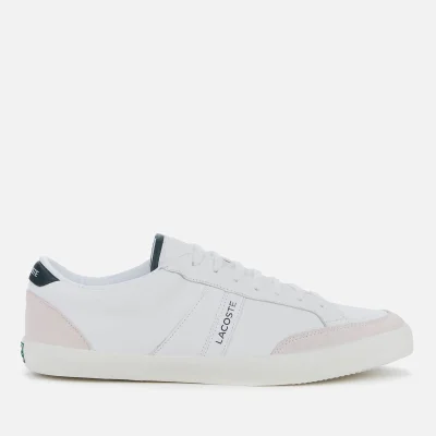 Lacoste Men's Coupole 0120 1 Leather Low Top Trainers - White/Dark Green
