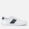 Lacoste Men's Court-Master 0120 1 Leather Vulcanised Trainers - White/Dark Green - Image 1