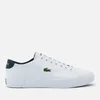 Lacoste Men's Gripshot 0120 3 Leather Chunky Trainers - White/Dark Green - Image 1