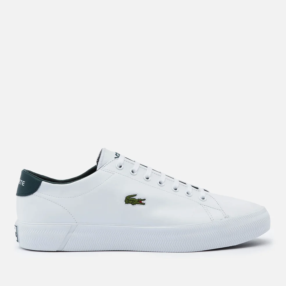 Lacoste Men's Gripshot 0120 3 Leather Chunky Trainers - White/Dark Green Image 1