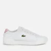 Lacoste Women's Challenge 0120 1 Leather Twin Cupsole Trainers - White/Light Pink - Image 1
