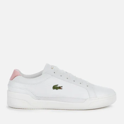 Lacoste Women's Challenge 0120 1 Leather Twin Cupsole Trainers - White/Light Pink
