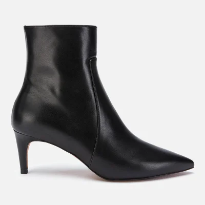 Whistles Women's Celia Leather Kitten Heeled Boots - Black
