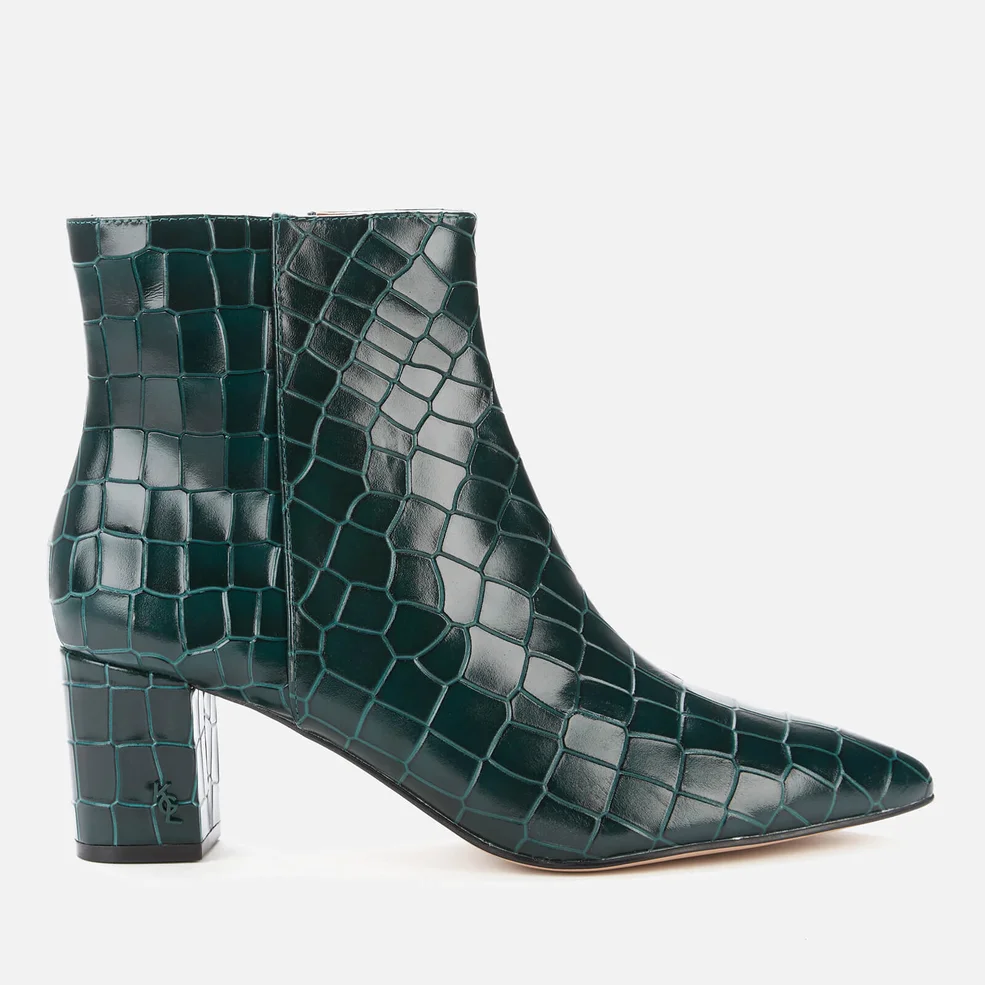Kurt Geiger London Women's Burlington Leather Heeled Ankle Boots - Dark Green Image 1
