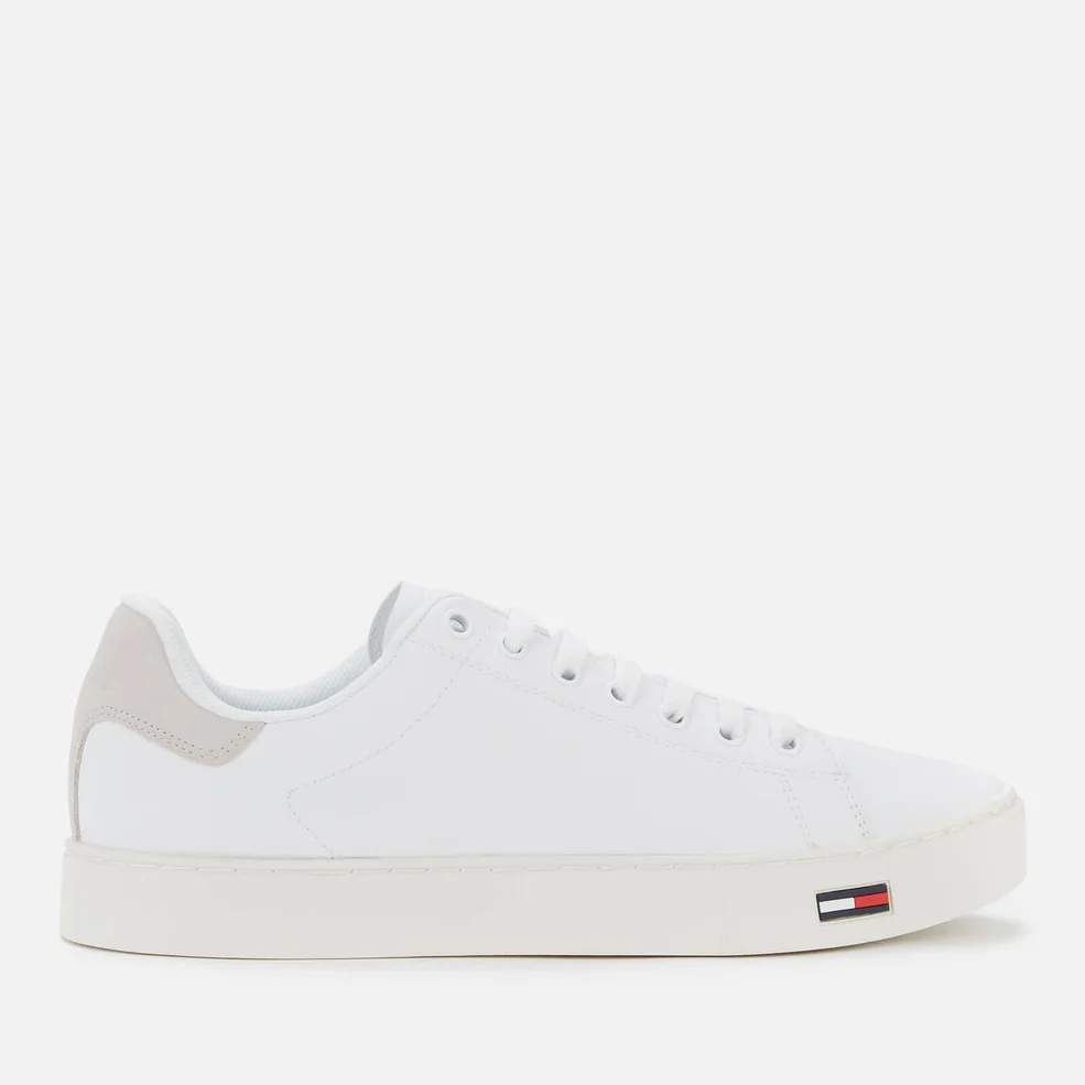 Tommy Jeans Men's Essential Leather Low Top Trainers - White Image 1