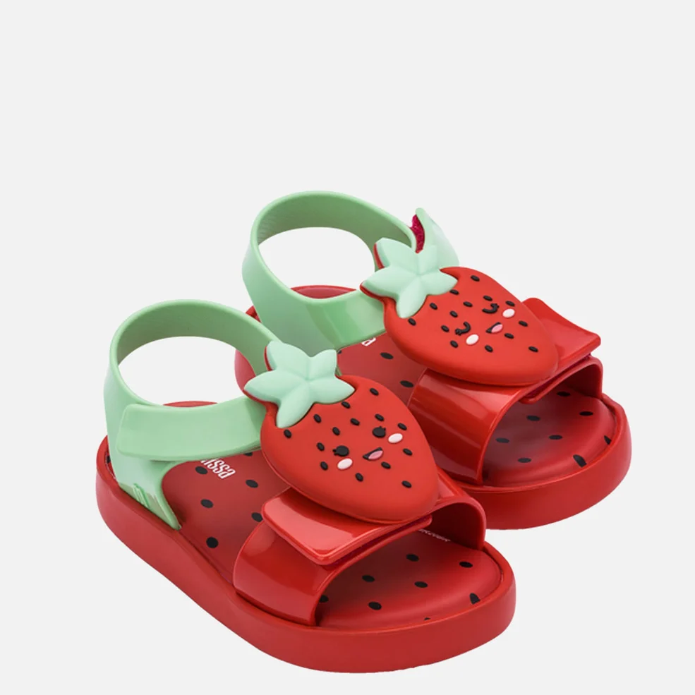 Mini Melissa Toddlers' Mini Jump Fruitland Sandals - Strawberry Image 1