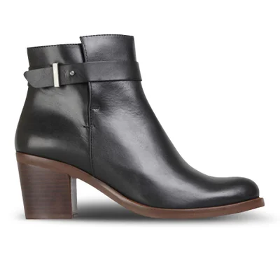 KG Kurt Geiger Women's Sasha Heeled Leather Ankle Boots - Black