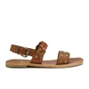 Hudson London Women's Axis Flat Leather Sandals - Tan - Image 1