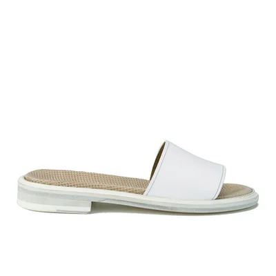 Paul Smith Shoes Women's Harbour Leather Slide Sandals - Bianco Oxford