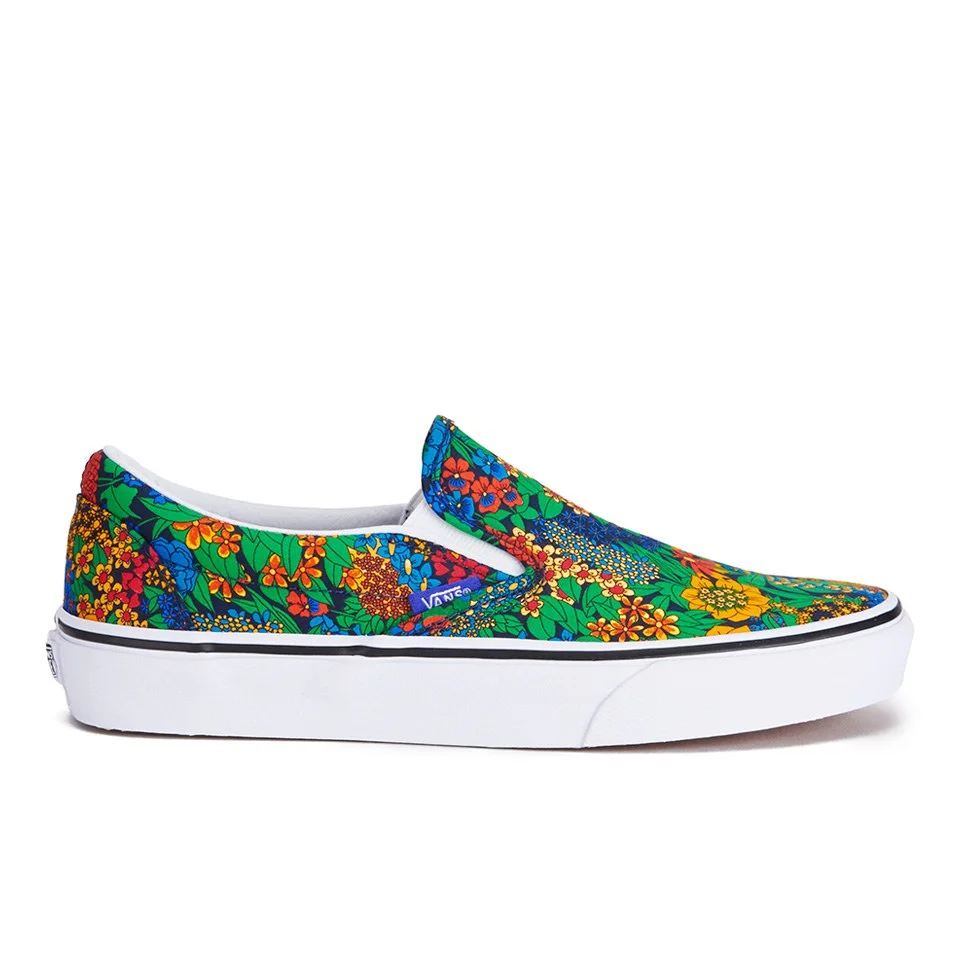 Vans Women's Classic Slip-On Liberty Trainers - Multi Floral/True White Image 1