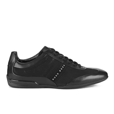 BOSS Green Men's Space Select Leather Trainers - Black
