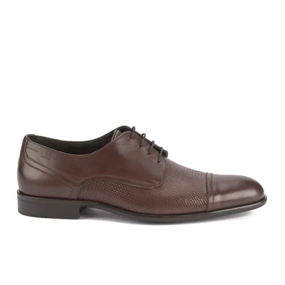 BOSS Hugo Boss Men's Broders Weave Toe Cap Leather Derby Shoes - Medium Brown