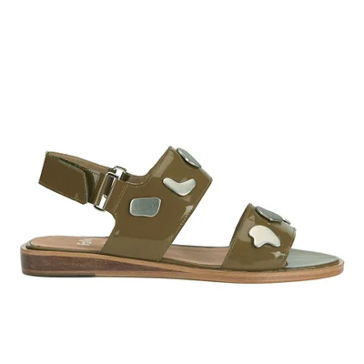 Folk Women's Indra Two Part Patent Leather Sandals - Bronze