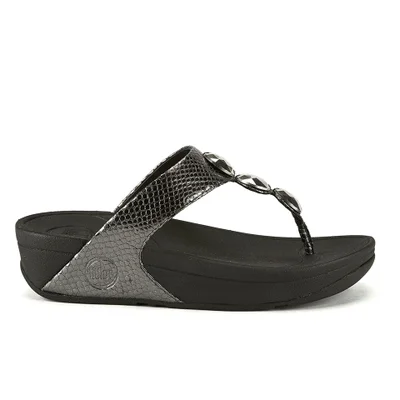 FitFlop Women's Petra Toe Post Sandals - Pewter