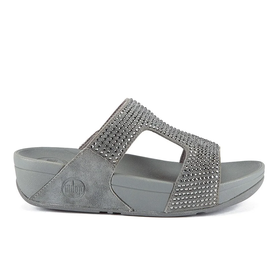 FitFlop Women's Rokkit Suede Slide Sandals - Silver Nova Image 1