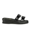 F-Troupe Women's Leather Bow Top Slide Sandals - Black - Image 1