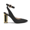 Kat Maconie Women's Amelia Leather Block Heel Ankle Strap Court Shoes - Black - Image 1