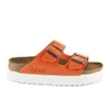 Birkenstock Women's Arizona Slim Fit Double Strap Platform Sandals - Orange - Image 1