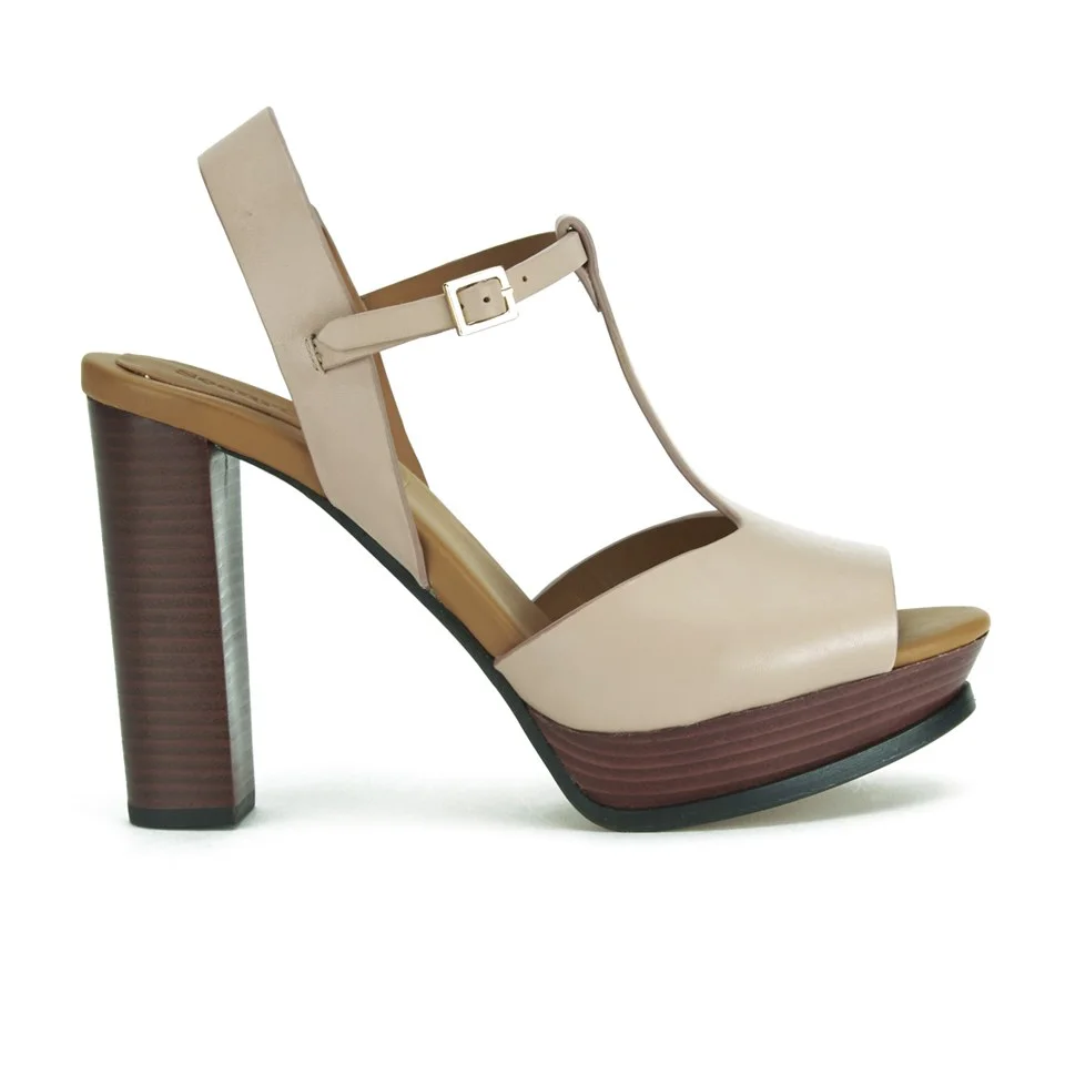 See By Chloé Women's Leather Heeled Sandals - Neutral Image 1