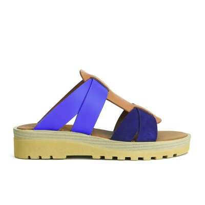 See By Chloé Women's Leather Flat Sandals - Blue